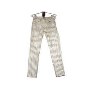 Citizens of Humanity Rocket Crop High Rise Skinny Cream Pin Stripe Pants 26